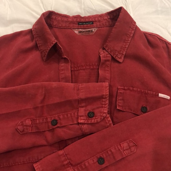 mother red denim shirt - Picture 4 of 4